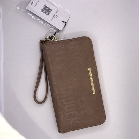Steve Madden Zip around logo Wallet taupe - Picture 4 of 16